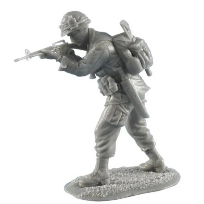 1/35 Resin Figuur Model Building Kits Amerikaanse Infanterie In De Vietnam Oorlog Met M16 Ongemonteerd En Unpaint Speelgoed