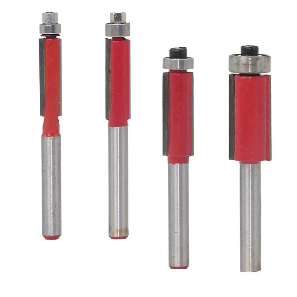 Metal Router Bit Red Alloy Milling Cutter 1 4 Shank Wood Cutter Tool for Router Accessories Woodworking Projects
