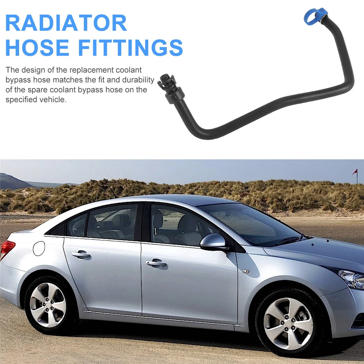 أنيق لسيارة تشيفي كروز 11-16 1.4 لتر خرطوم تجاوز المبرد من المخرج إلى الخزان 13251447 #1