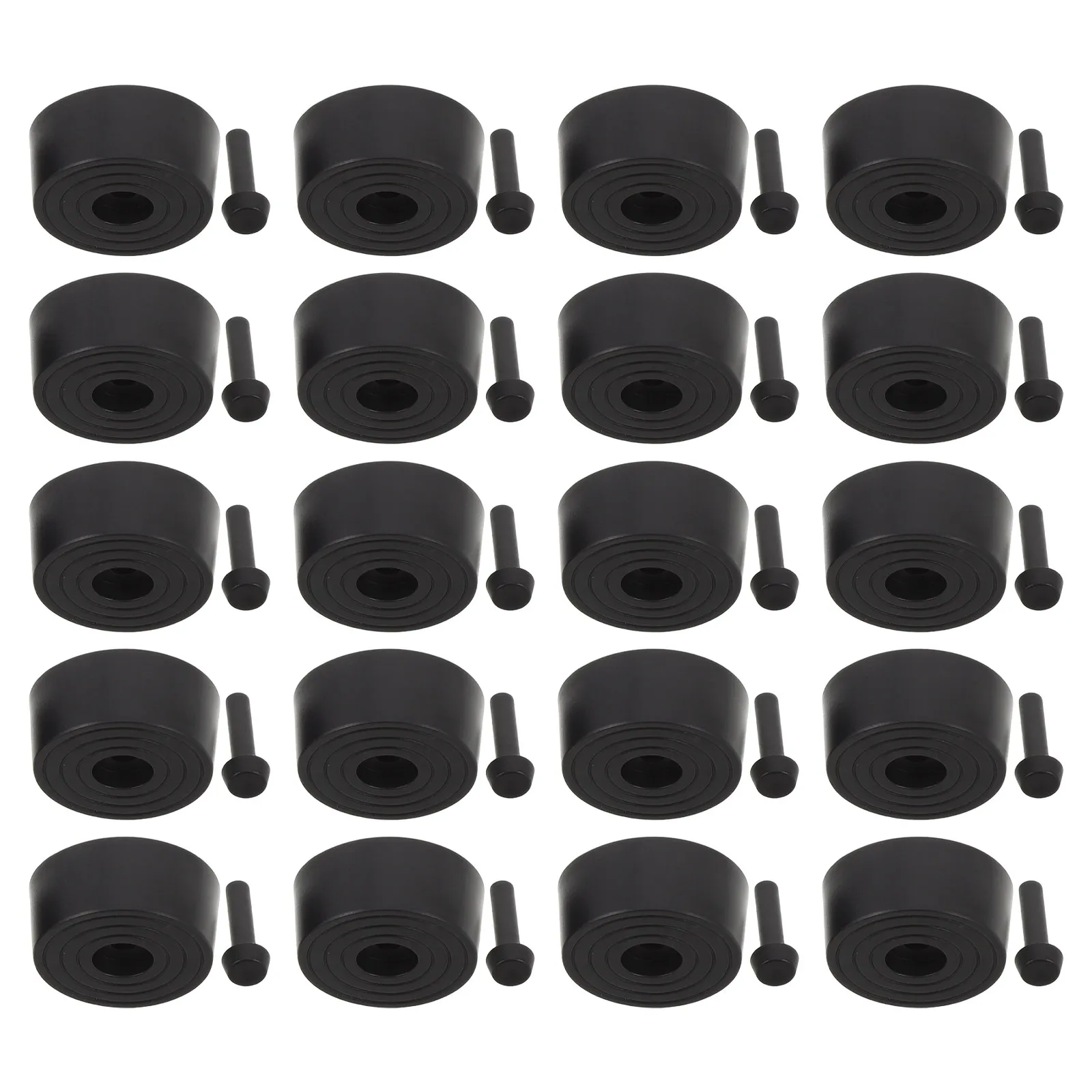 20Pcs Pc Case Anti Vibration Feet Non Slip Desktop Computer Tower Pads Shock Absorbing Replacement Chassis Feet Push in Snap in