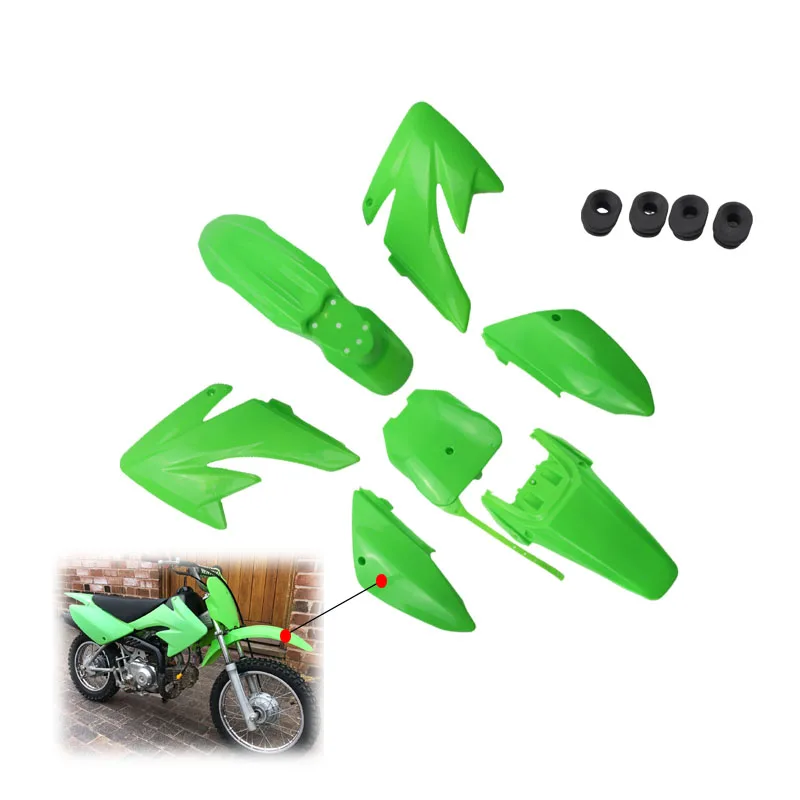 

LINGQI Modified Plastic Fender Kit Body Work Fairing Kit Fit for CRF70 Dirt Pit Bike XR70 50 90 110 125 140 150cc
