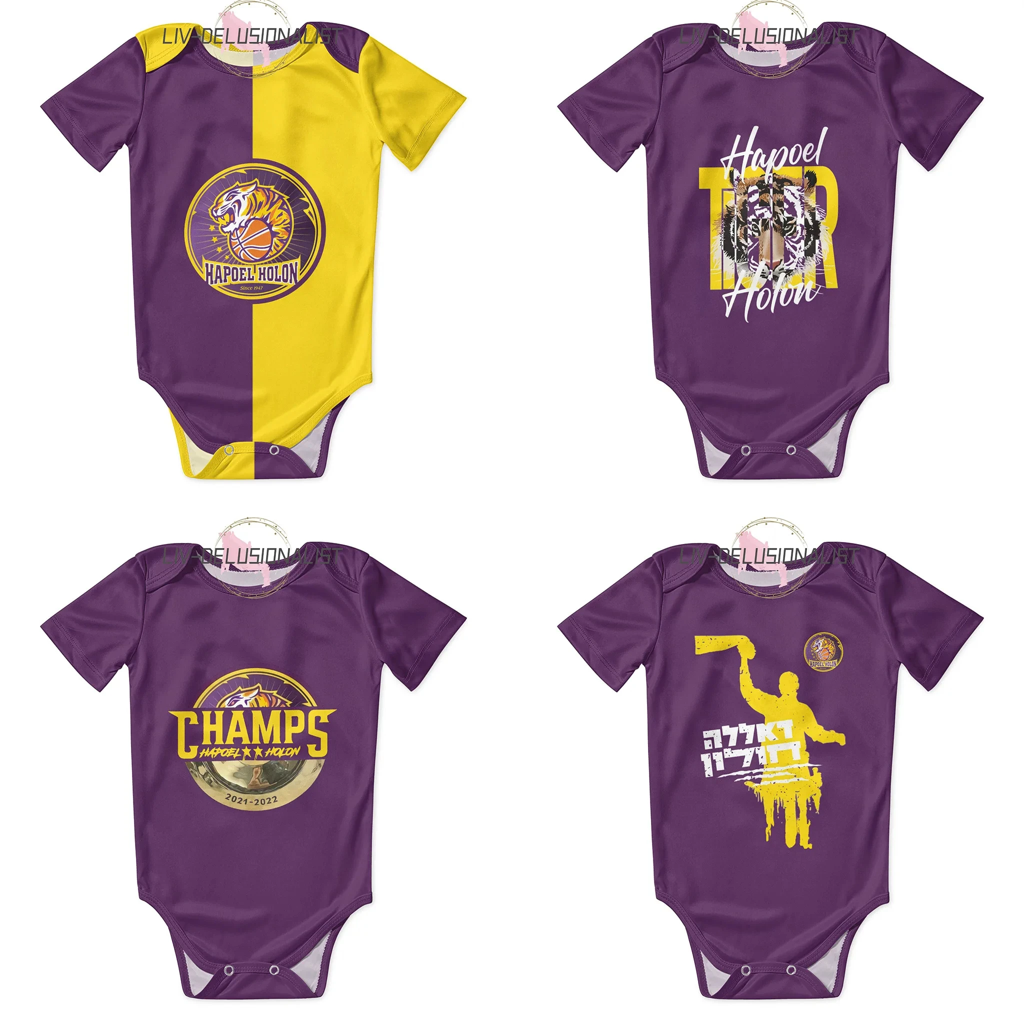 Hapoel Holon Basketball Baby Bodysuit Unisex Shirt Newborn Onesie Boy Girl Undershirt Outfit Baby Romper