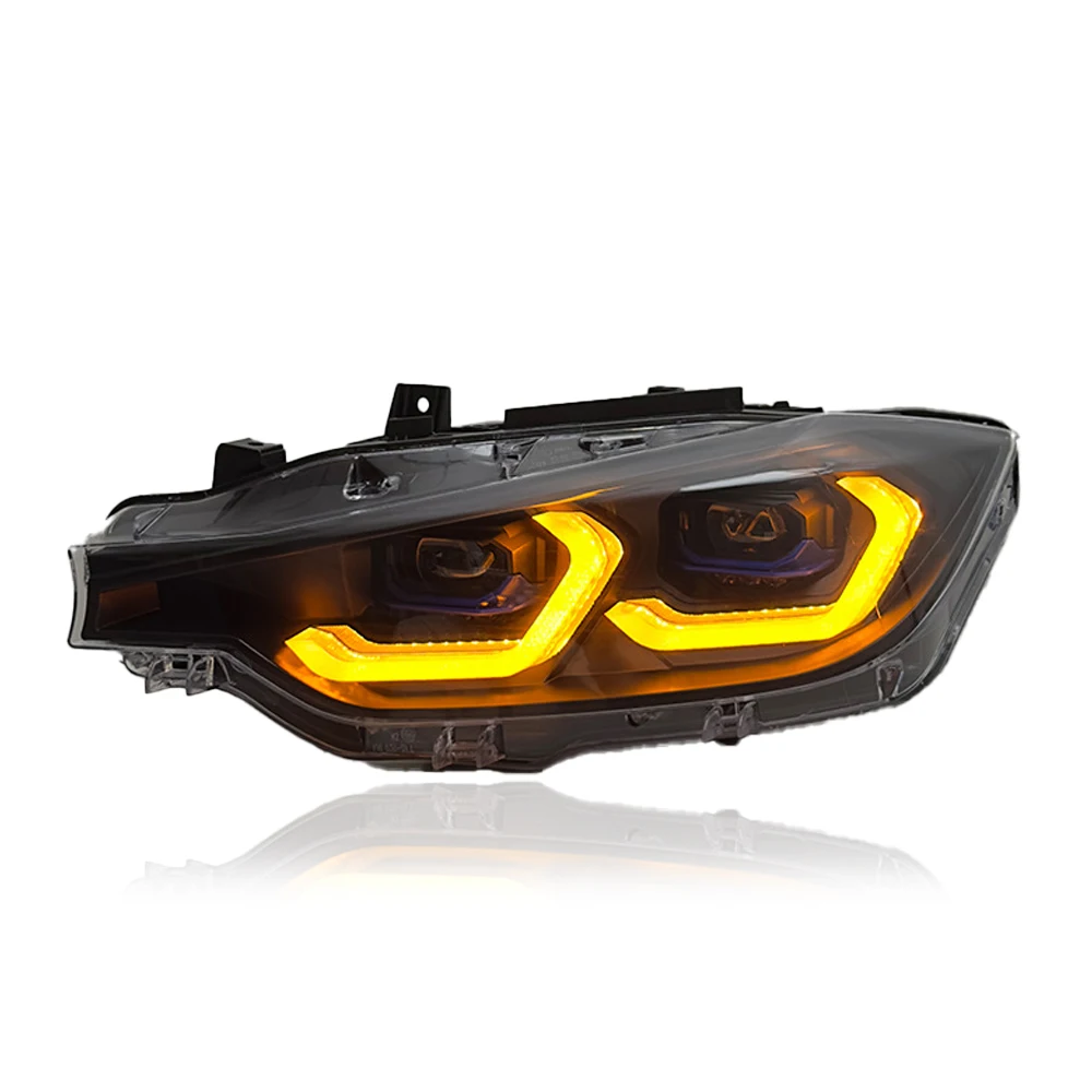 LED Headlight Assembly For BMW 3 Series F30 F31 F35 318i 320i 325i 2013-2018 Upgrade Projector Lens Dual Color DRL Plug & Play