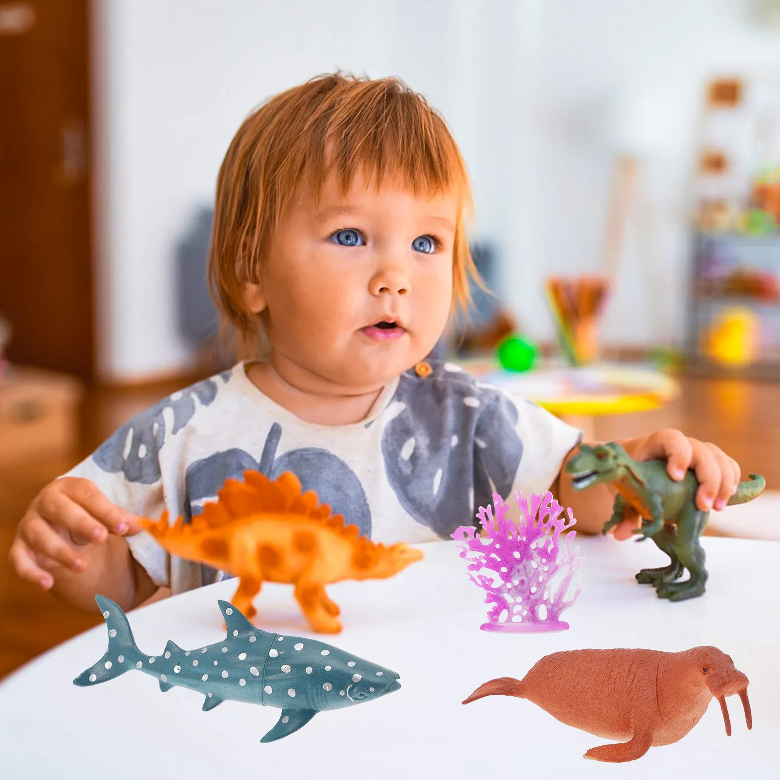 

Набор из 12 высококачественных пластиковых фигурок морских животных для обучения в классе, домашнего декора, подводной тематики, реквизита для фотосессий, морская тематика