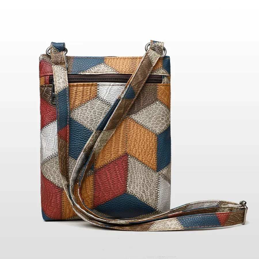 Vintage Double Tassels Women\'s Crossbody Bags for Holiday Gifts, Soft PU Leather Small Handbags Designer Shoulder Bag for Ladies