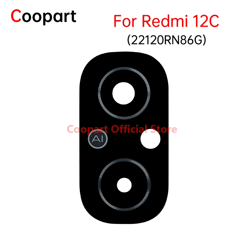 For Xiaomi Redmi 12C Rear Back Camera Glass Lens Cover Replacement With Adhesive 22120RN86G Replacement Parts