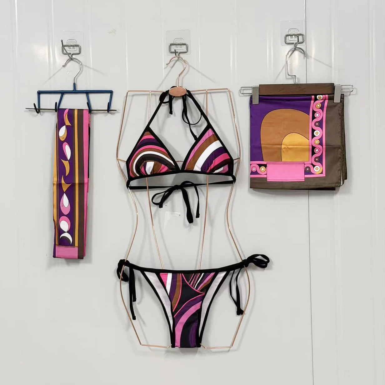 ribbon scarf bikini