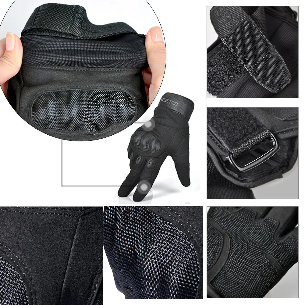 Luvas táticas masculinas com proteção dura de junta touchscreen airsoft paintball militar dedo cheio luvas da motocicleta