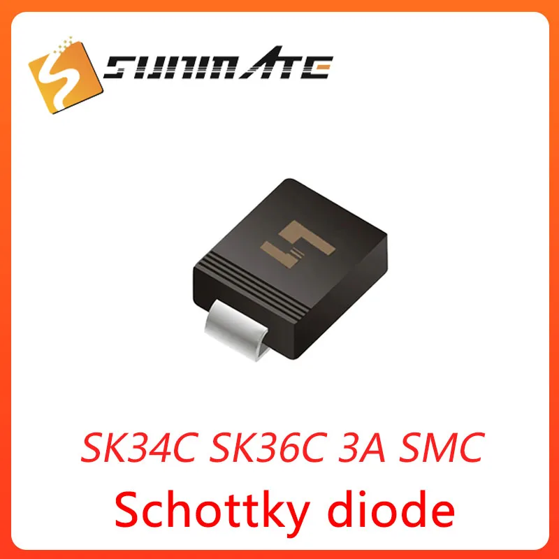 50PCS SK34C SK36C SMC(DO-214AB) Schottky diode