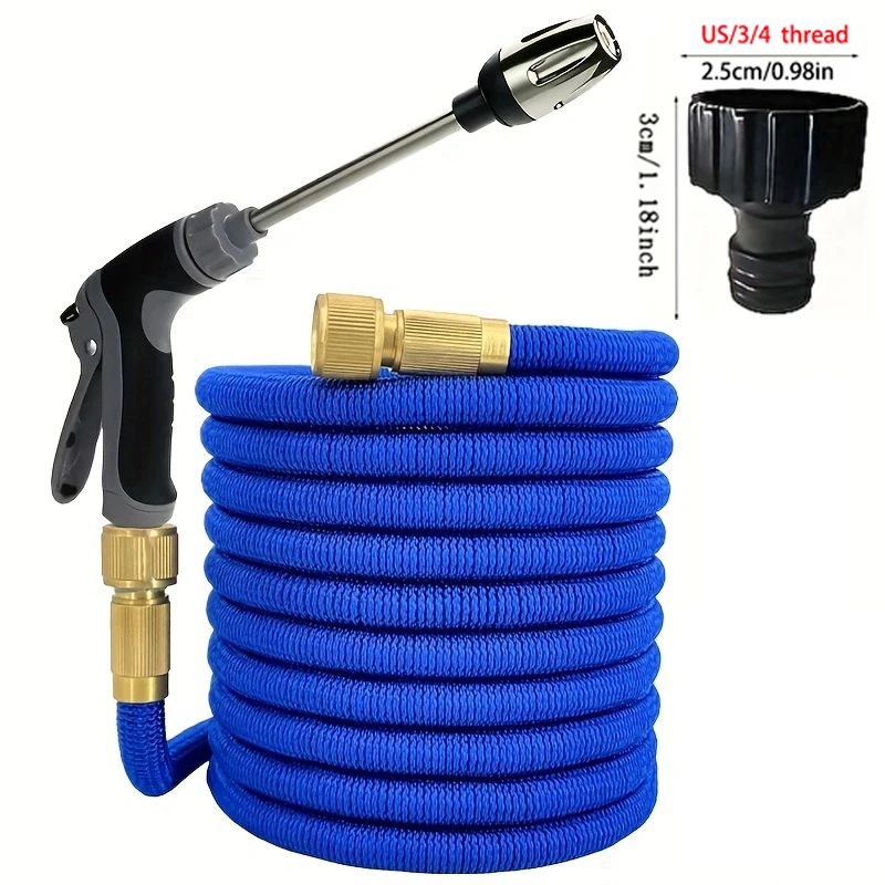 25-150FT tubo flessibile dell\'acqua del giardino di casa tubo flessibile di irrigazione espandibile connettore rapido in metallo strumento di