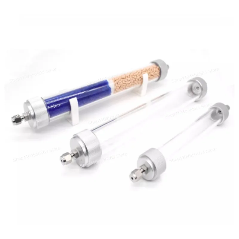 Transparent Plexiglass Drying Tube - Gas Purification/Dehydration Accessory for GC Experiment