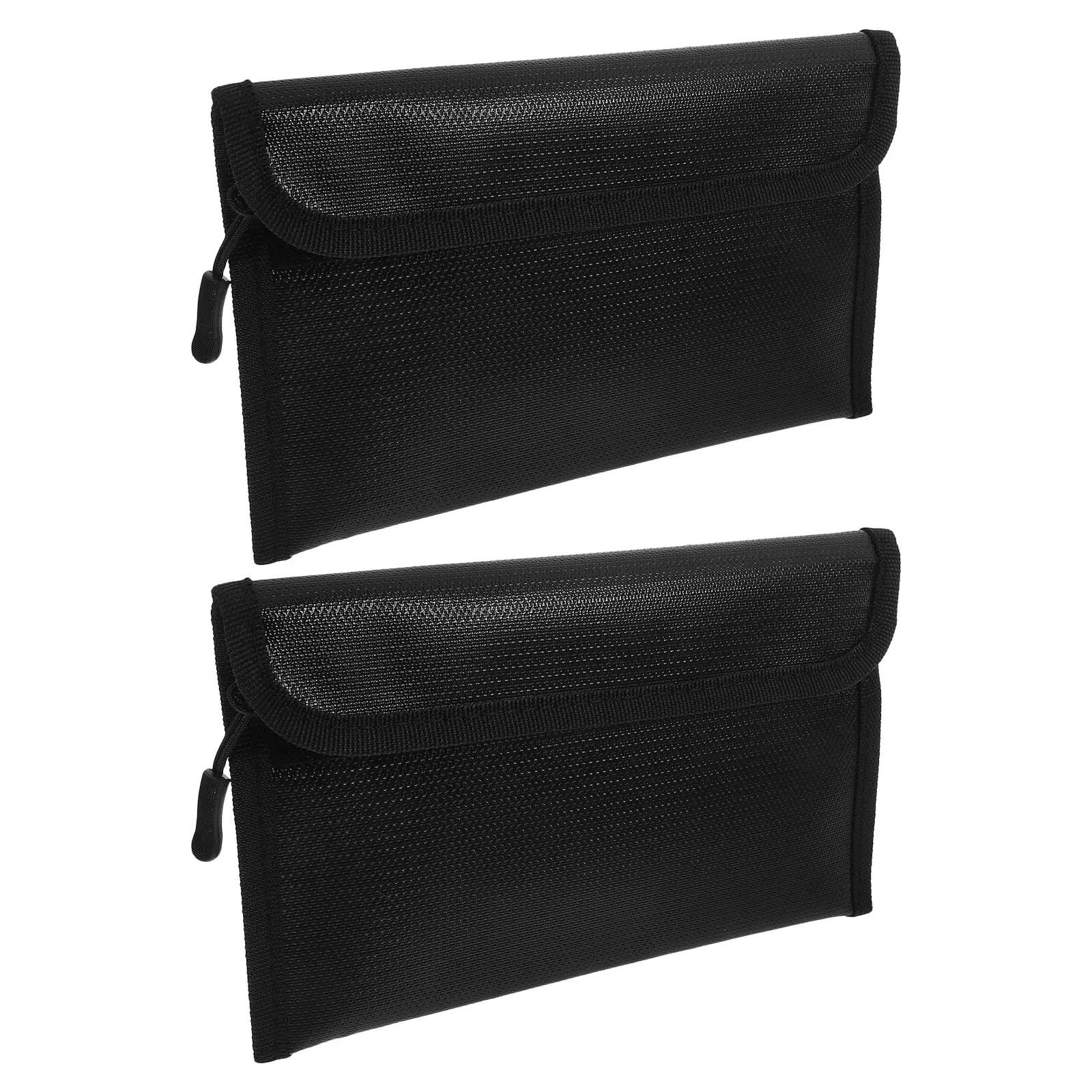 2 قطعة حقيبة مجلد مستندات مقاومة للحريق حقيبة تخزين آمنة محمولة مقاومة للماء بسحّاب حاوية تنظيم لملفات الرسائل القانونية