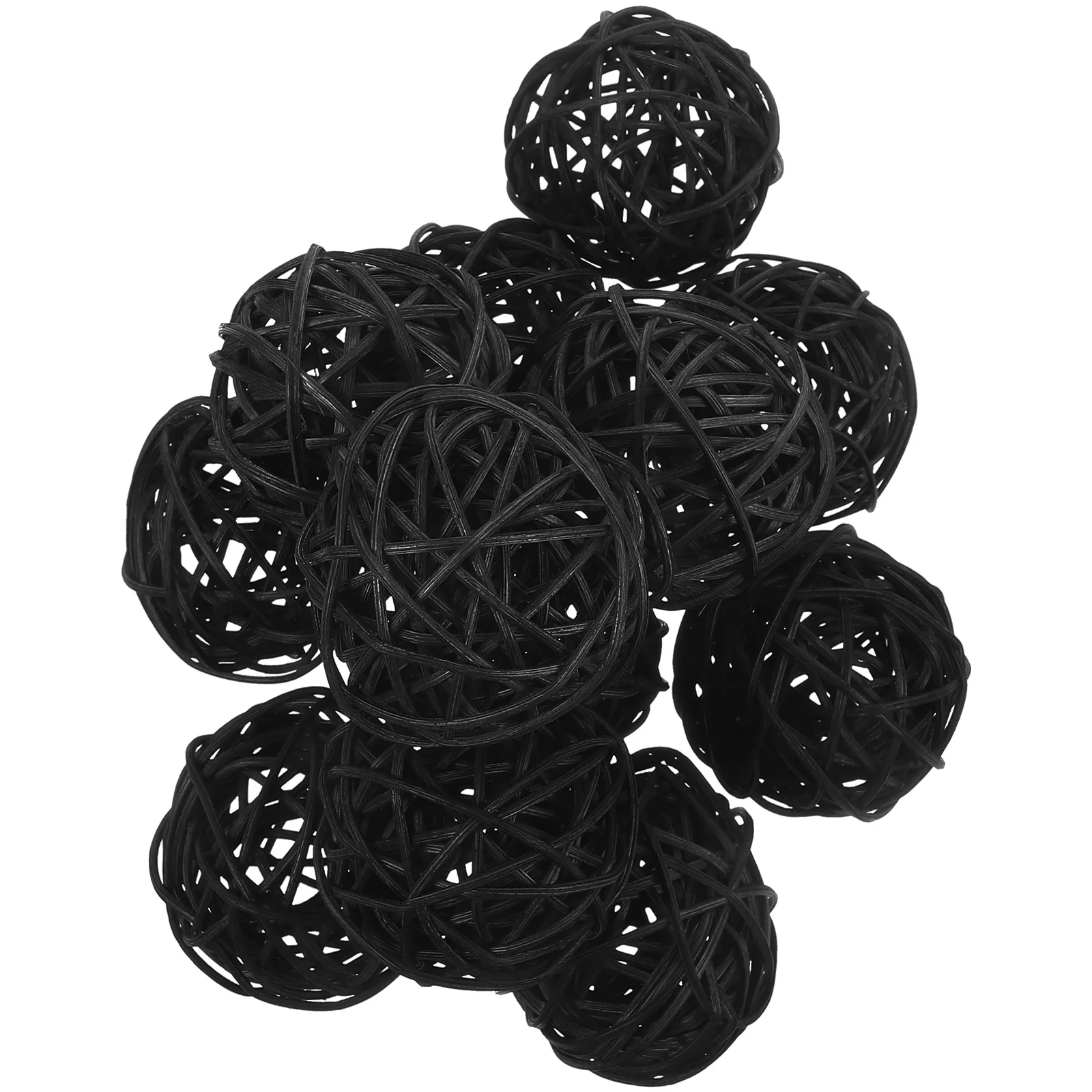 

12Pcs Weave Rattan Ball Pendant DIY Crafts Wedding Xmas Decorative Bowl Fillers Rattan Balls Wicker Balls DIY Craft Supply