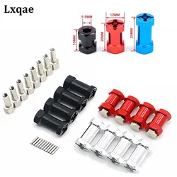 4PCS 12mm Aluminum Hex Wheel Hub Drive Adaptor 12/15/20/25mm Extension Combiner Coupler for 1/10 RC Car Crawler Axial SCX10 D90