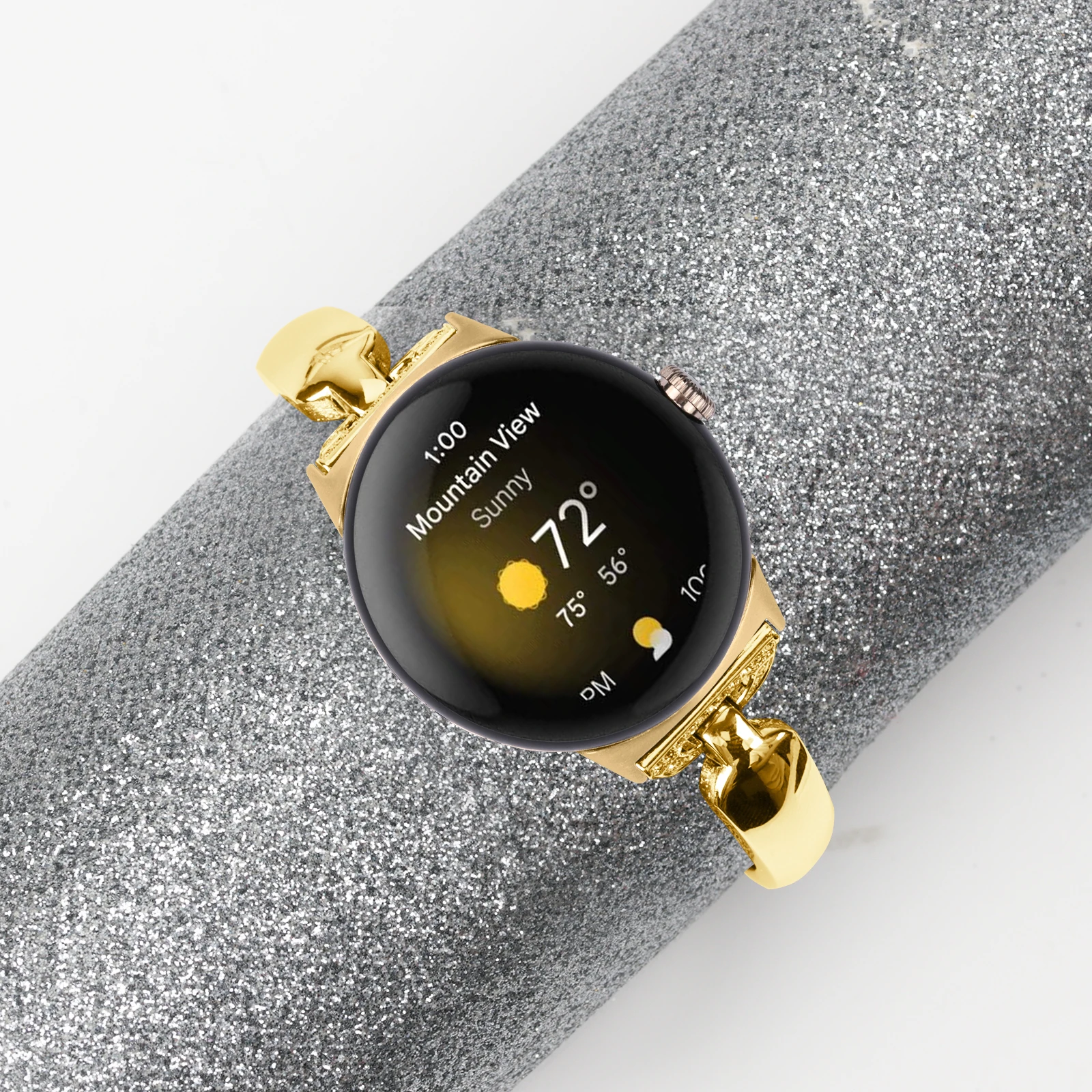 Strap for Google Pixel 1/2/3 41MM  4 41MM Watch Band Women Ladies bracelet diamond metal bands Bracelet  Accessories