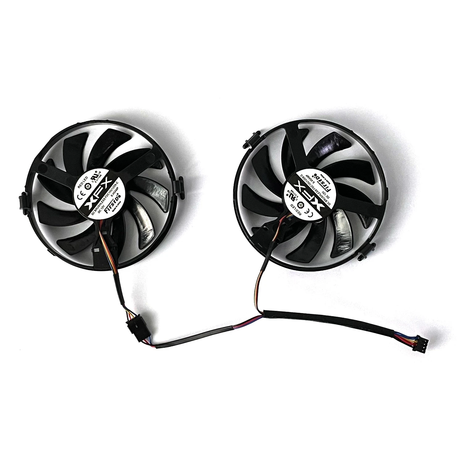 2pcs FDC10U12S9-C FY09010H12LPB 4pin Ventilador de Refrigeração para Radeon XFX R9 ETH 380 X R7 350 360 370 460-2/4 Fã Placa Gráfica