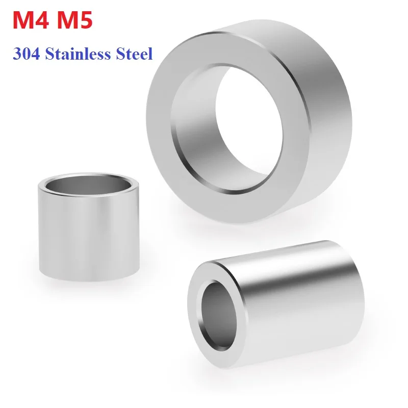 Unthreaded Standoff Spacer Bushing Washer Round Hollow Gasket 304 Stainless Steel Sleeve M4 M5