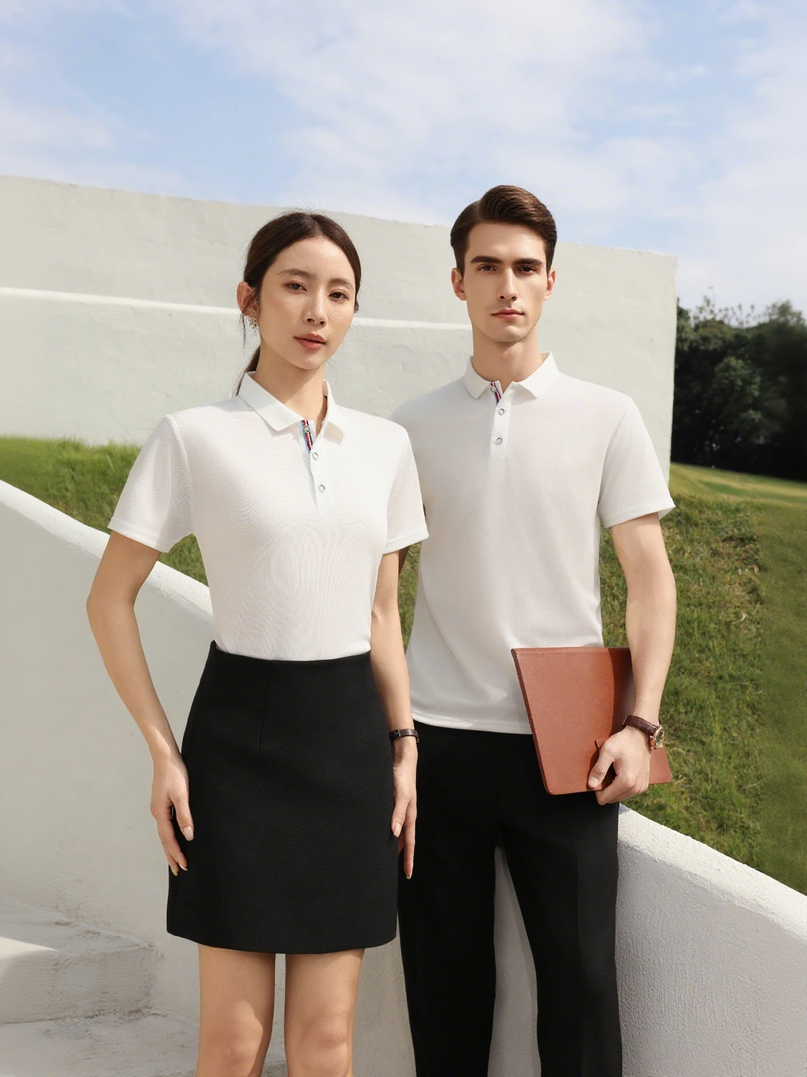 

Men's and Women's Polo Shirts Summer New Lapel Daily T-shirts Business High-quality UV Protection Trend Brand Short Sleeves