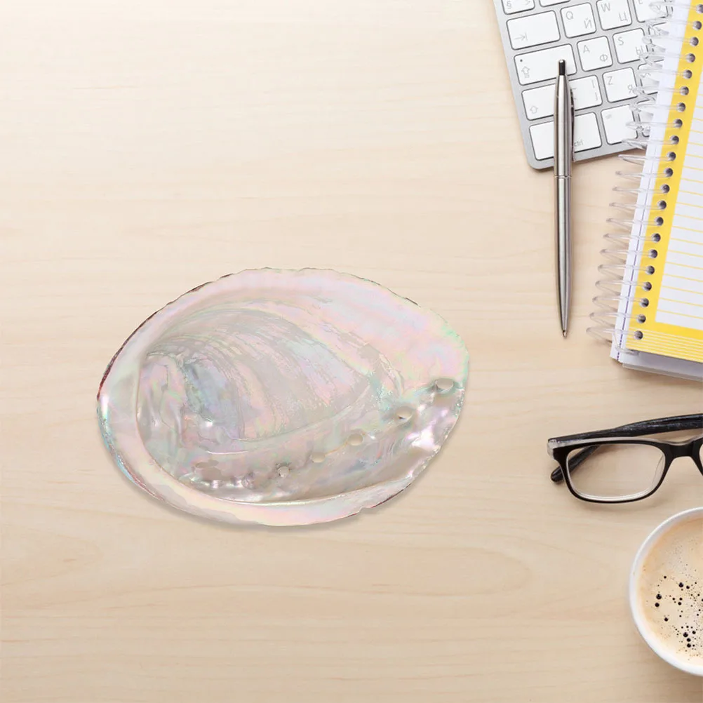 

2Pcs Abalone Shell Decor Natural Rough Ornament for Smudging Grass Burning Temple Offering Container Fish Tank Aquarium Shelter