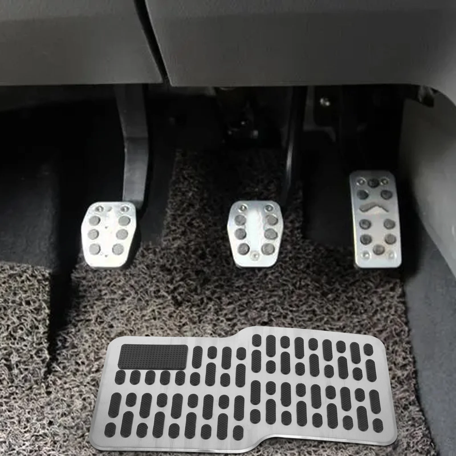 

Wear-Resistant Pedal Cover Thickened Brake Pad Extender Durable Stainless Steel Automotive Accessory Long-Lasting Protection