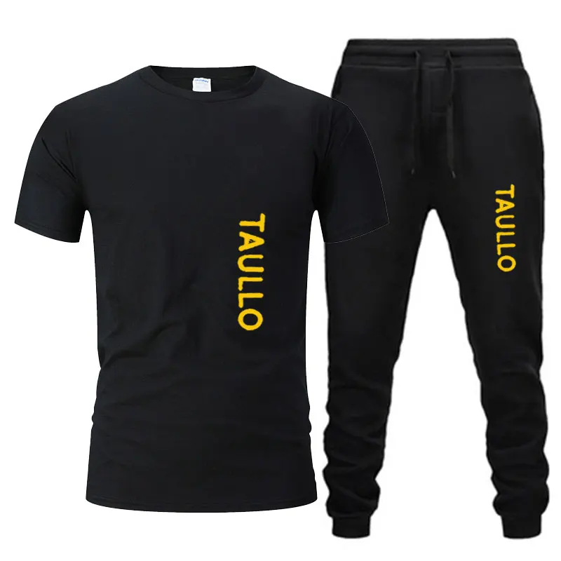 

2025 summer new men's short sleeved sports suit, breathable quick drying casual shorts T-shirt two-piece set, fitness running tr