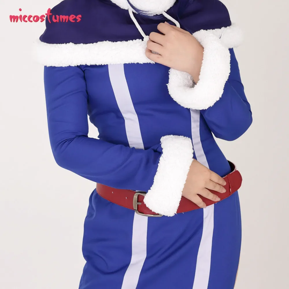 Dames Juvia Cosplay Kostuum Outfit Jurk Cape Hoed Riem Voor Vrouw Halloween Blauwe Outfit Jurk