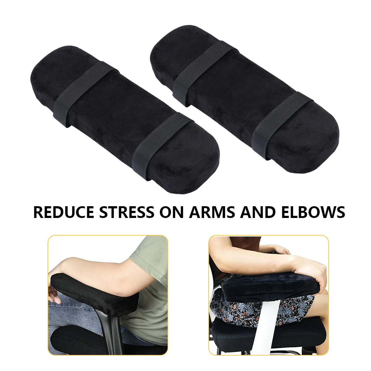 

2pcs Armrest Cushion Memory Sponge Pad Armrest Pad Memory Sponge Elbow Support Gaming Thick Cotton Pads For Home Textile