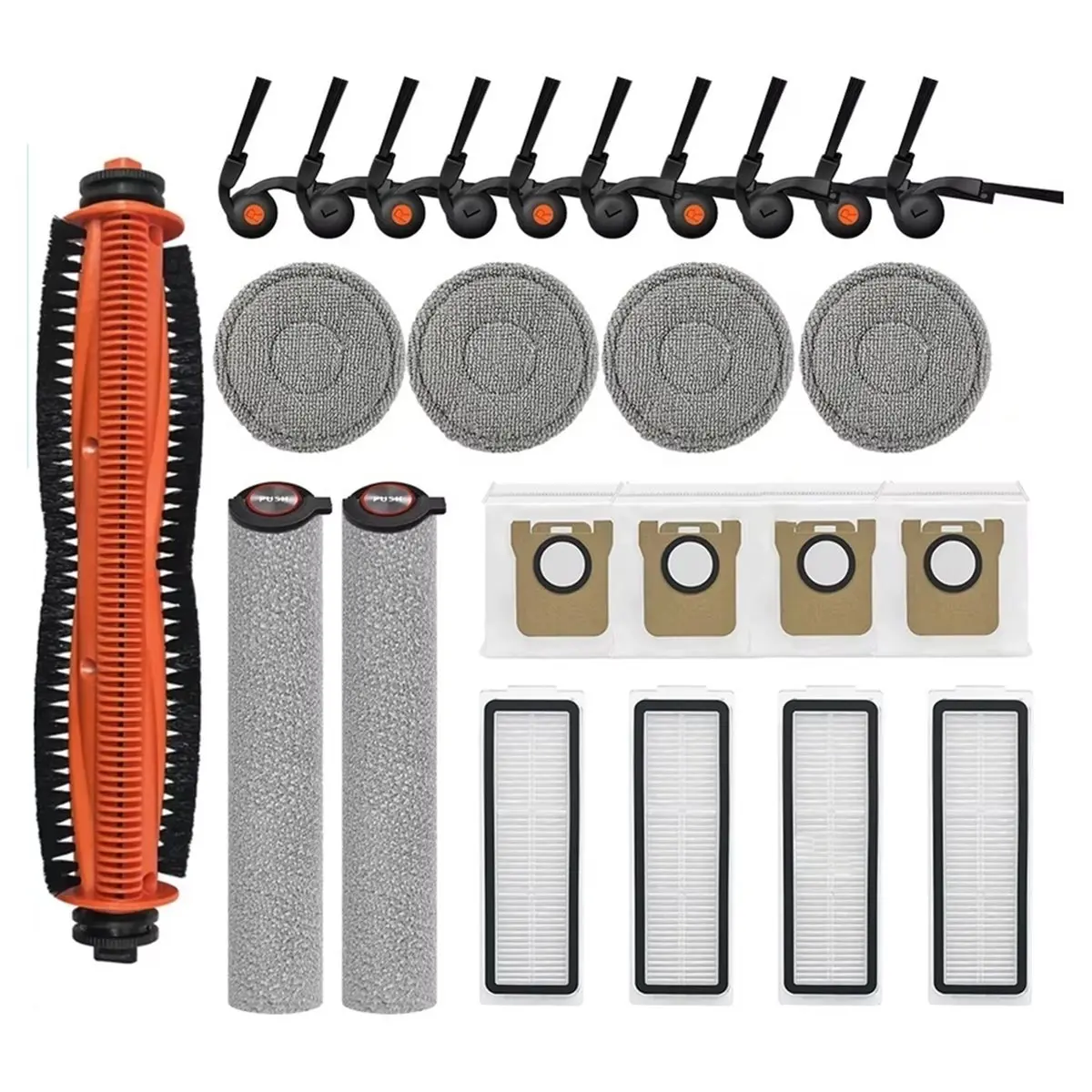 【Newest AT03】Compatible for Robot Vacuum 6 Max / PV11CN Vacuum Parts Main Side Brush Filter Roller Mop Bag