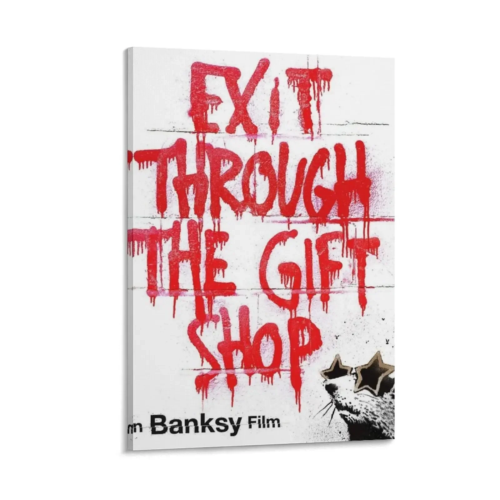 

Exit Through The Gift Shop Poster With Rat Canvas Painting anime poster fashion wall paintings wall decoration