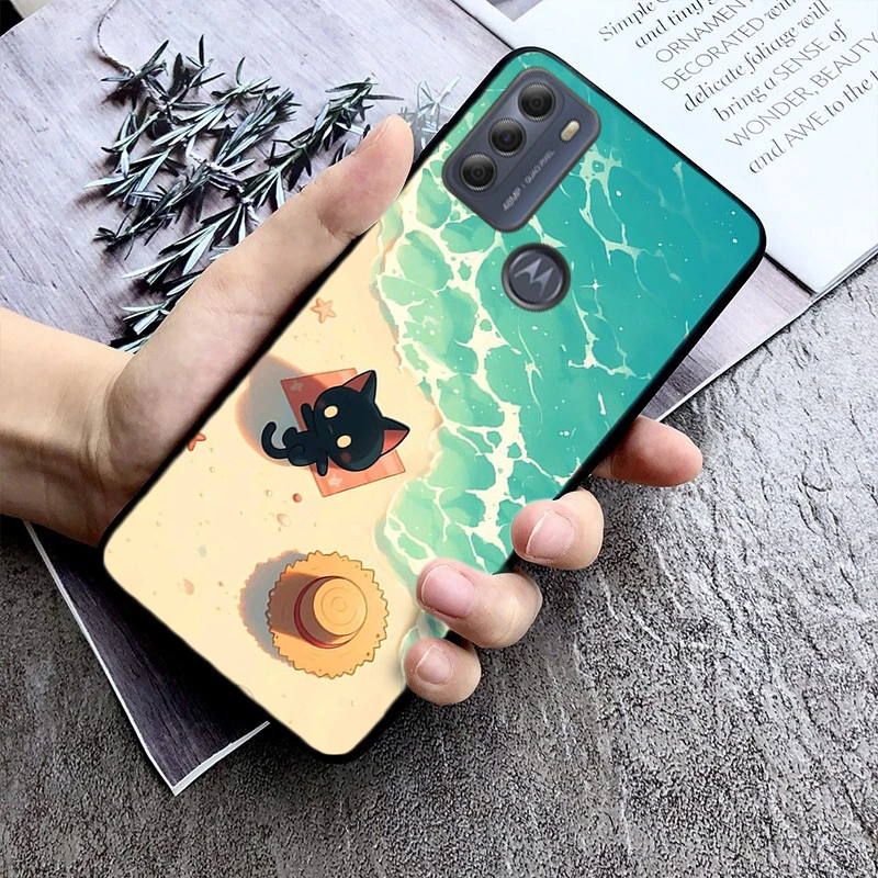 

Phone Case For Moto G85 G55 G05 G14 G75 G31 G50 G10 G20 G30 G60 G13 G32 G84 G54 G53 G72 G24 Power Cartoon Black Cats