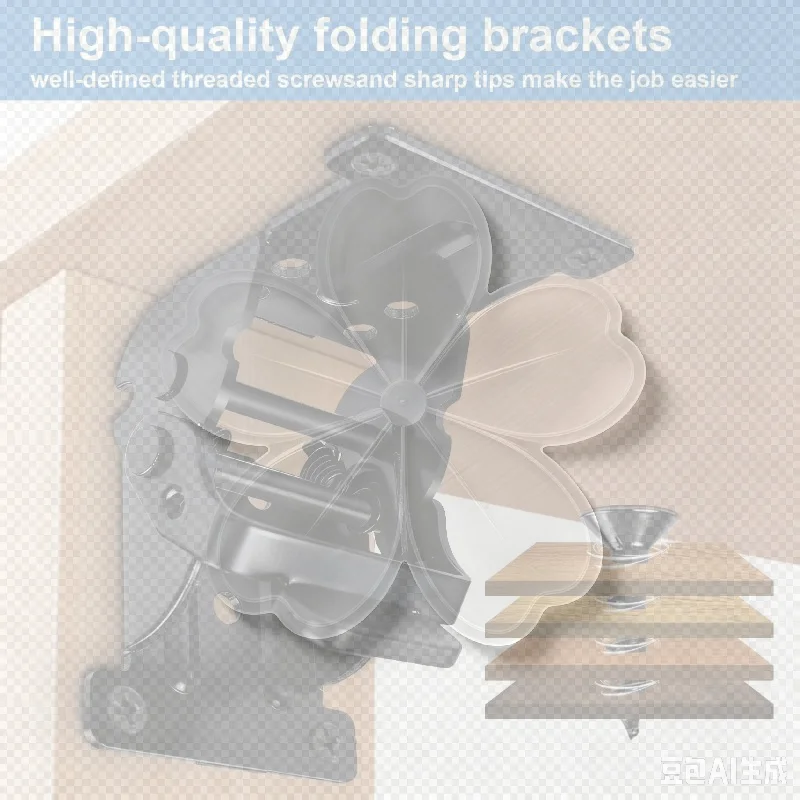 Furniture Folding Hinges 90°&180° Foldable 1/4Pcs Kit Heavy Duty Metal for Table Chair Leg DIY Woodworking Projects