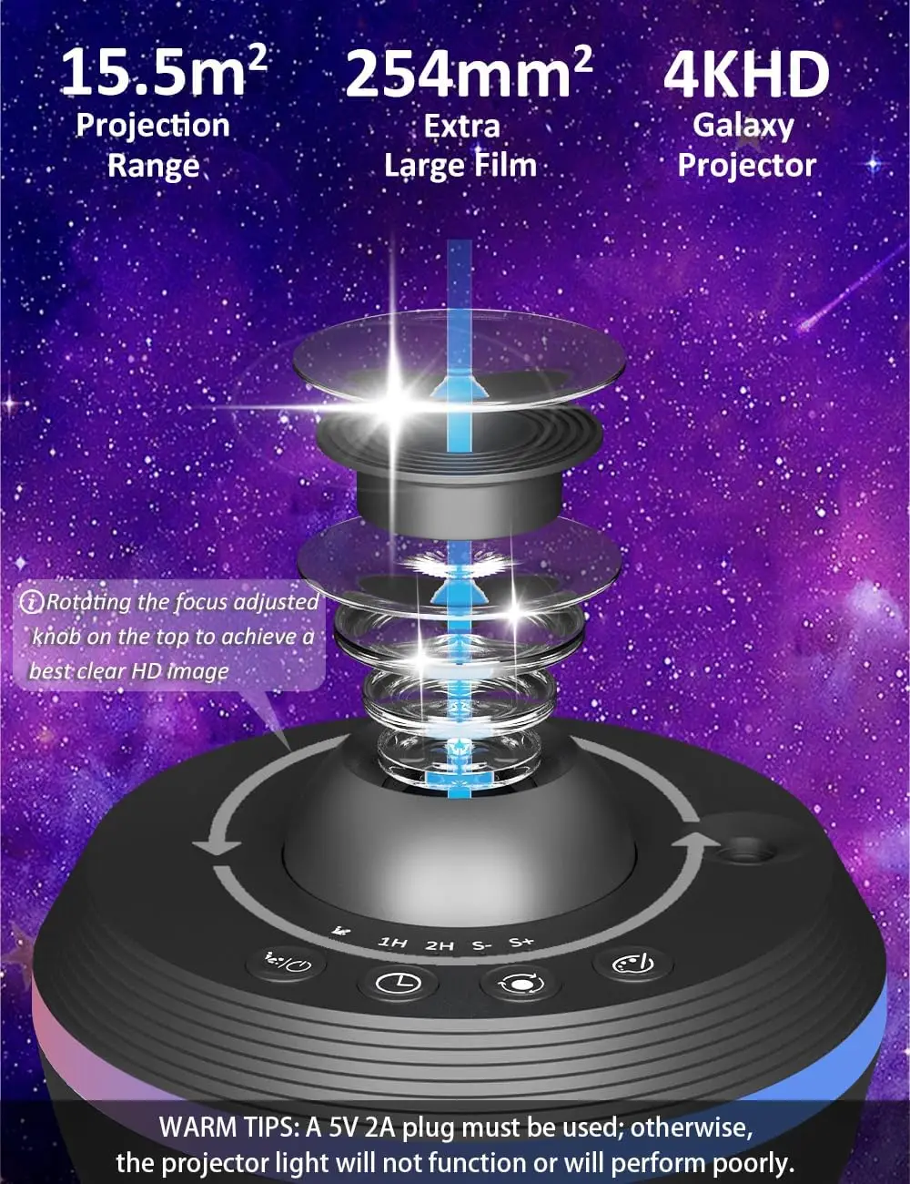 LED Night Light Galaxy Star Projector 4K HD 13 IN 1 Planetarium Projector 360° Rotation For Bedroom Decor Children Gift