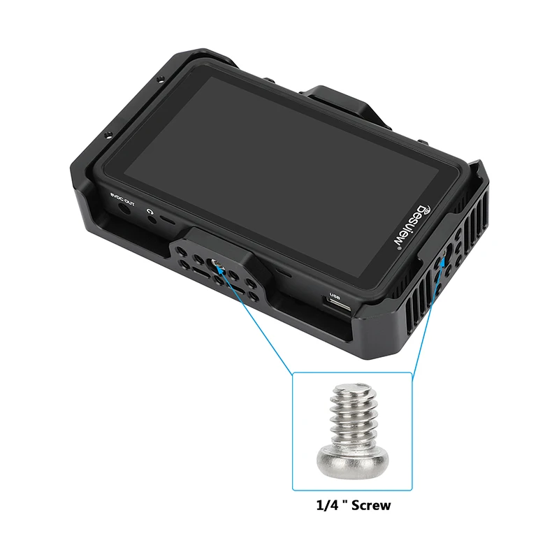 HDRIG Full Monitor Cage Form-Fitting Cage for Desview R5 5.5inch On-Camera Field Touch Screen