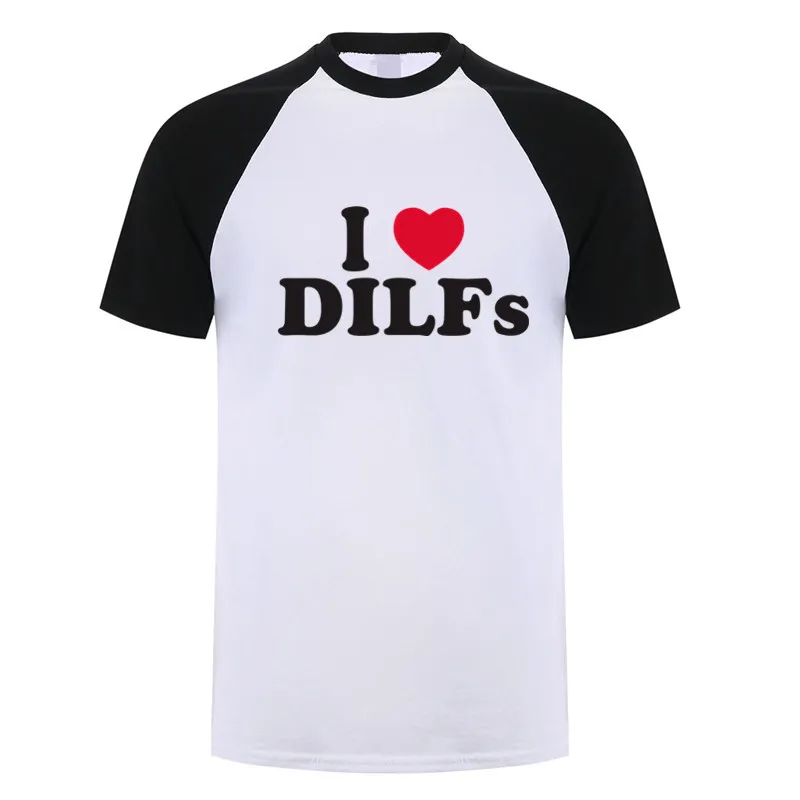 I Love DILFs I Heart DILF T Shirt Summer Women Men Short Sleeve Funny Gift T-shirts Cotton Tshirt Tops OT-007