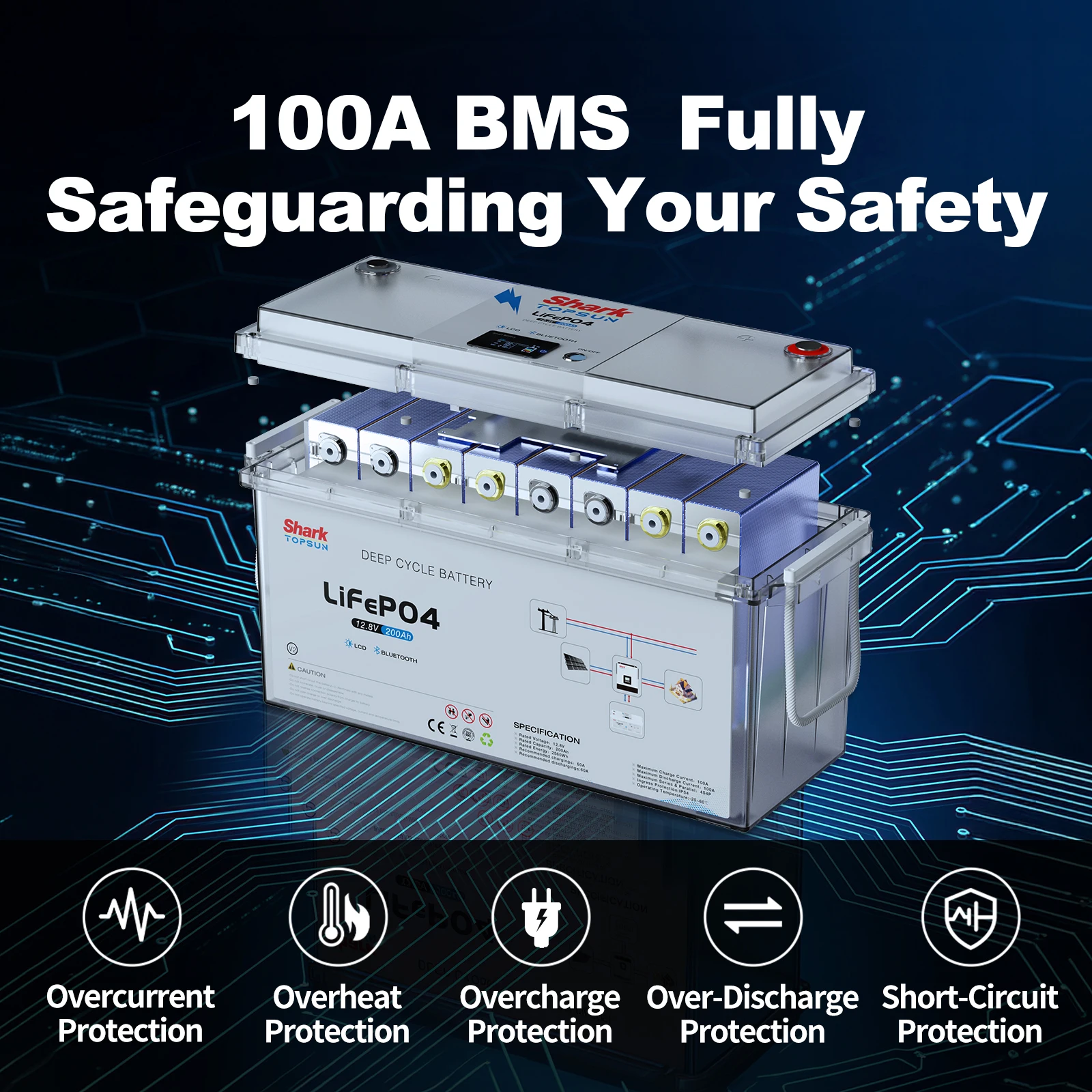 SANDISOLAR 12V 200Ah LifePo4 B - Lifepo4 12V 100Ah Bms Bluetooth ulasan dan harga