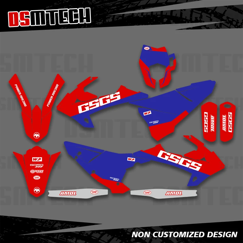 

DSMTECH For Gas Gas GASGAS EC 200 250 300 2018 2019 2020 Graphics Decals Stickers Background Custom Number 002