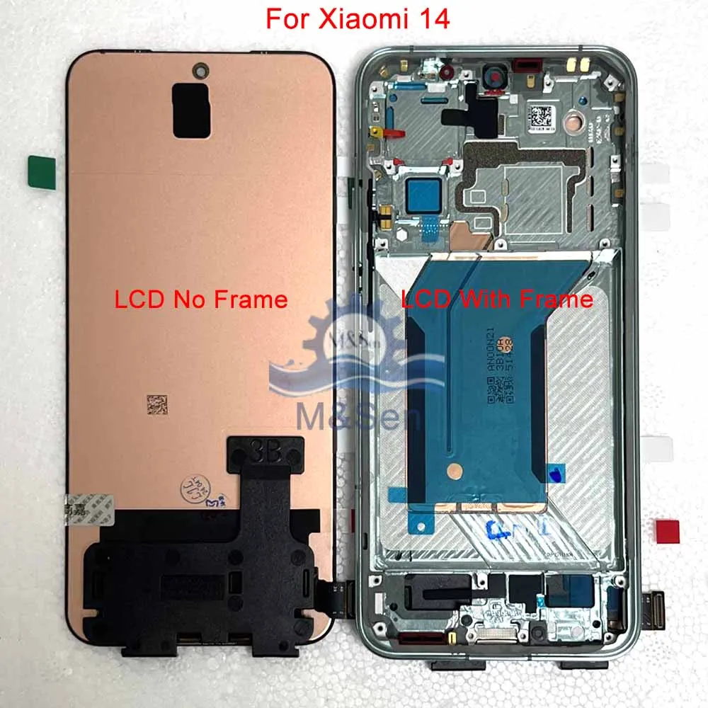 Original amoled para xiaomi 14 lcd 23127pn0cc mi14 tela +