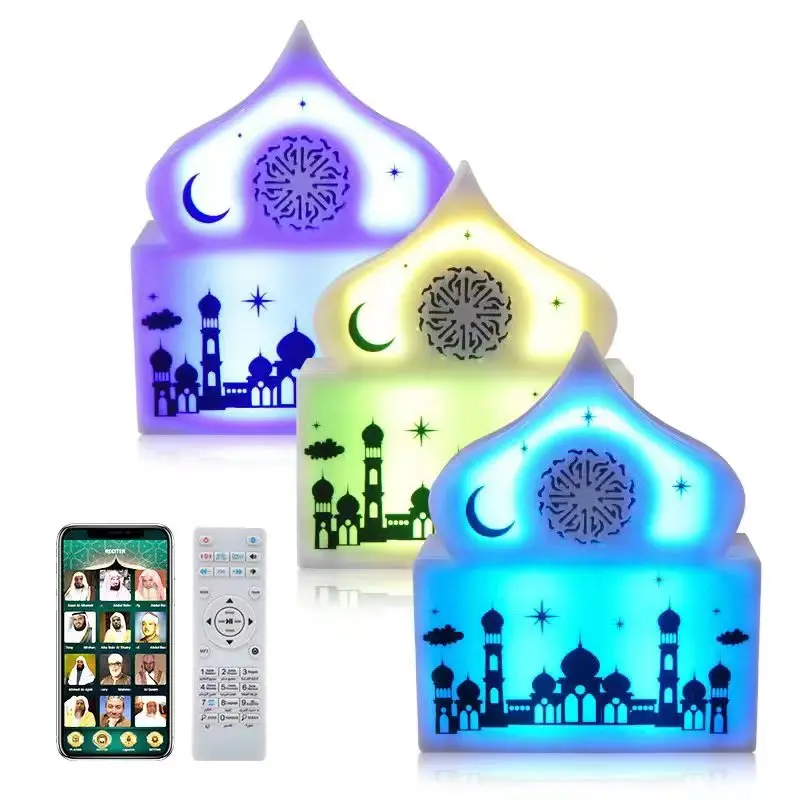 

Telewah Wireles Bluetooth Quran Speaker Azan Clock APP Remote Control LED Light Muslim Speaker Ramadan Gift Veilleuse Coranique