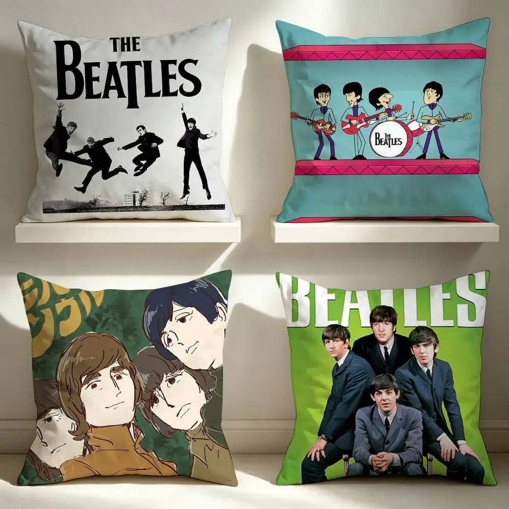 Band The B-BeaTLES-S  Double-Sided Printed Cushion Cover Bedroom Bedside Sofa Pillow Case