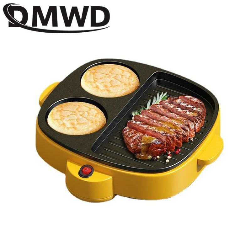 

110V Multifunction Electric Frying Pan Skillet Non-Sticky Grill Fry Baking Roast Pan Barbecue Egg Burger Steak Cooking Machine