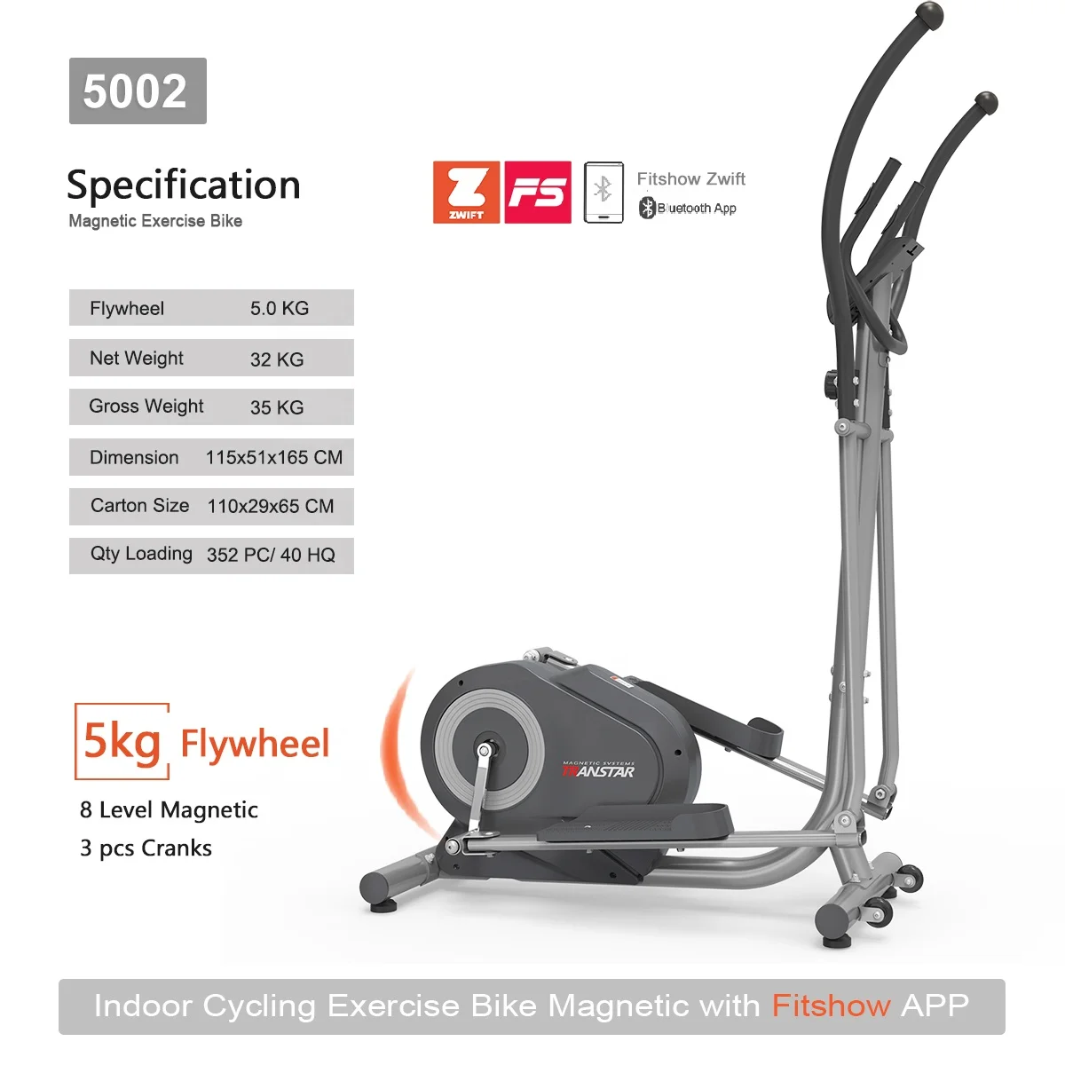 Hot Sale Fitness Exercise Street Strider Elliptical Bike Trainer Maquina De Bicicleta Eliptica