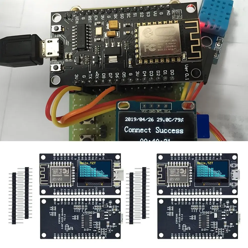 НОВАЯ 0,96-дюймовая плата ESP8266 OLED CH340, плата OLED-дисплея, модуль дисплея NodeMCU, встроенные системы