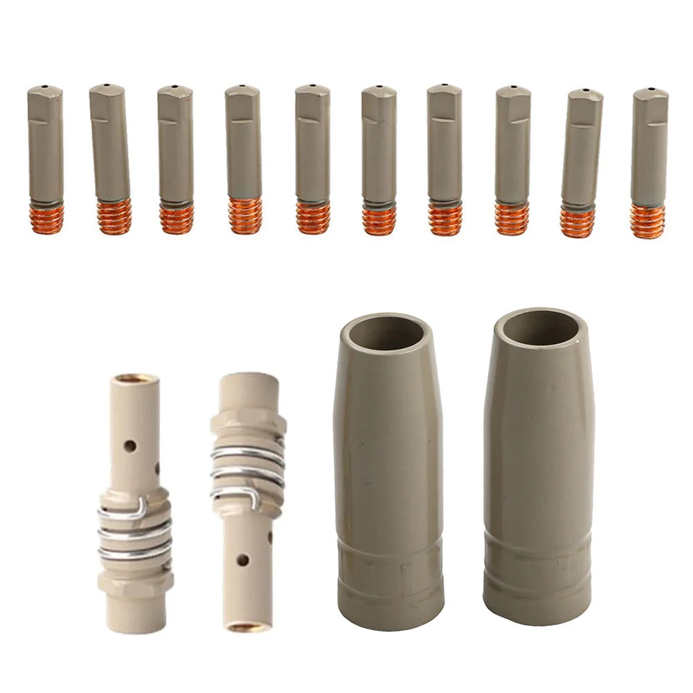 Flux Core Tips MIG Contact Tips Coated To Prevent Slag Sticking Copper Material Improved Electrical Conductivity