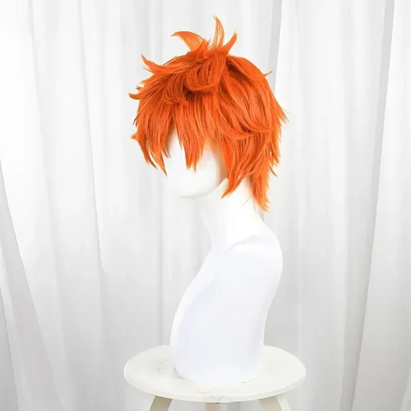 Anime haikyuu protagonista modelagem peruca hinata shoyo papel cos peruca capa exposição em quadrinhos cosplay headwear virado para cima cabelo curto