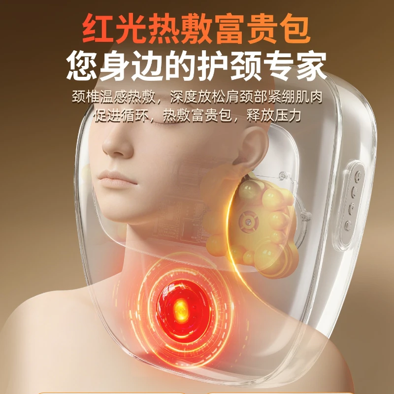 Cervical massage instrument, automatic shoulder kneading pillow