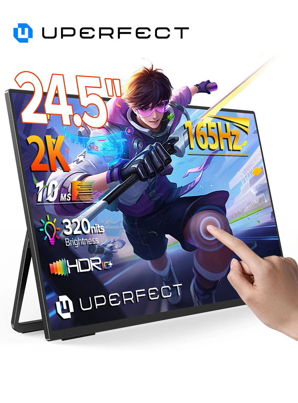 UPERFECT UMax 24 2K Touchscreen Portable Desktop Monitor 24.5 165Hz Wall Mounted IPS Computer Gaming Display For Laptop PC Mac