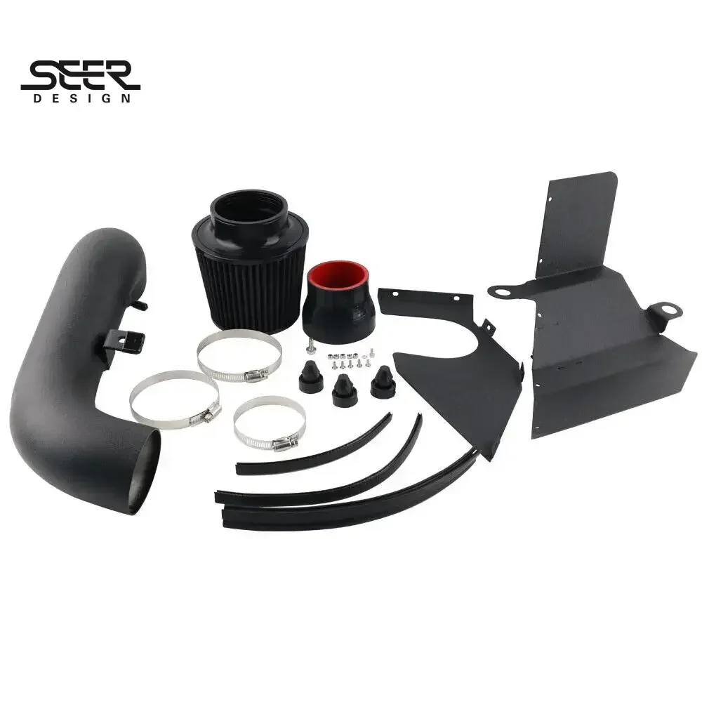 نظام سحب الهواء البارد لدرع الحرارة السوداء لسيارة السباق لسيارة VW Golf لمحركات Volkswagen GTI Volks Wagenwerk MK7 Passat 2.0T EA888