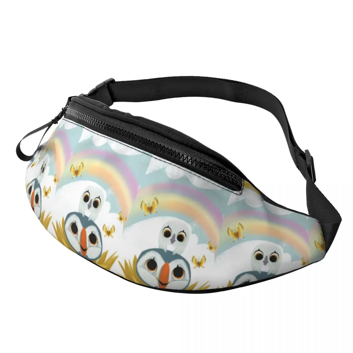 

Puffin Rock And New Friends Waist Bag for Women Men Crossbody Fanny Pack Running Phone Money Pouch