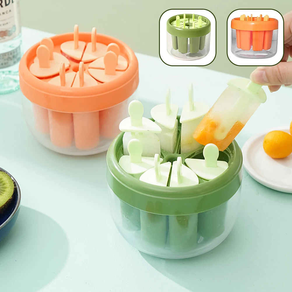 8 Grid Ice Popsicle Molds,DIY Homemade Ice-Pop Making Mould with Handle for Kids Adults,Reusable Easy Release Ice Cream Makers