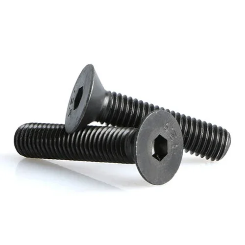 6pcs M6 Left Hand Allen Screws Flat Head Hexagon Socket Bolts Countersunk Anti-screw bolt Black 12mm-30mm Length